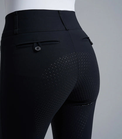 Black Riding Breeches - Premier Equine Carapello Ladies Full Seat Gel Equestrian Pants