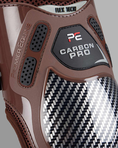 Premier Equine Carbon Pro Fetlock Boots Brown - Horse Leg Protection by Equiflair