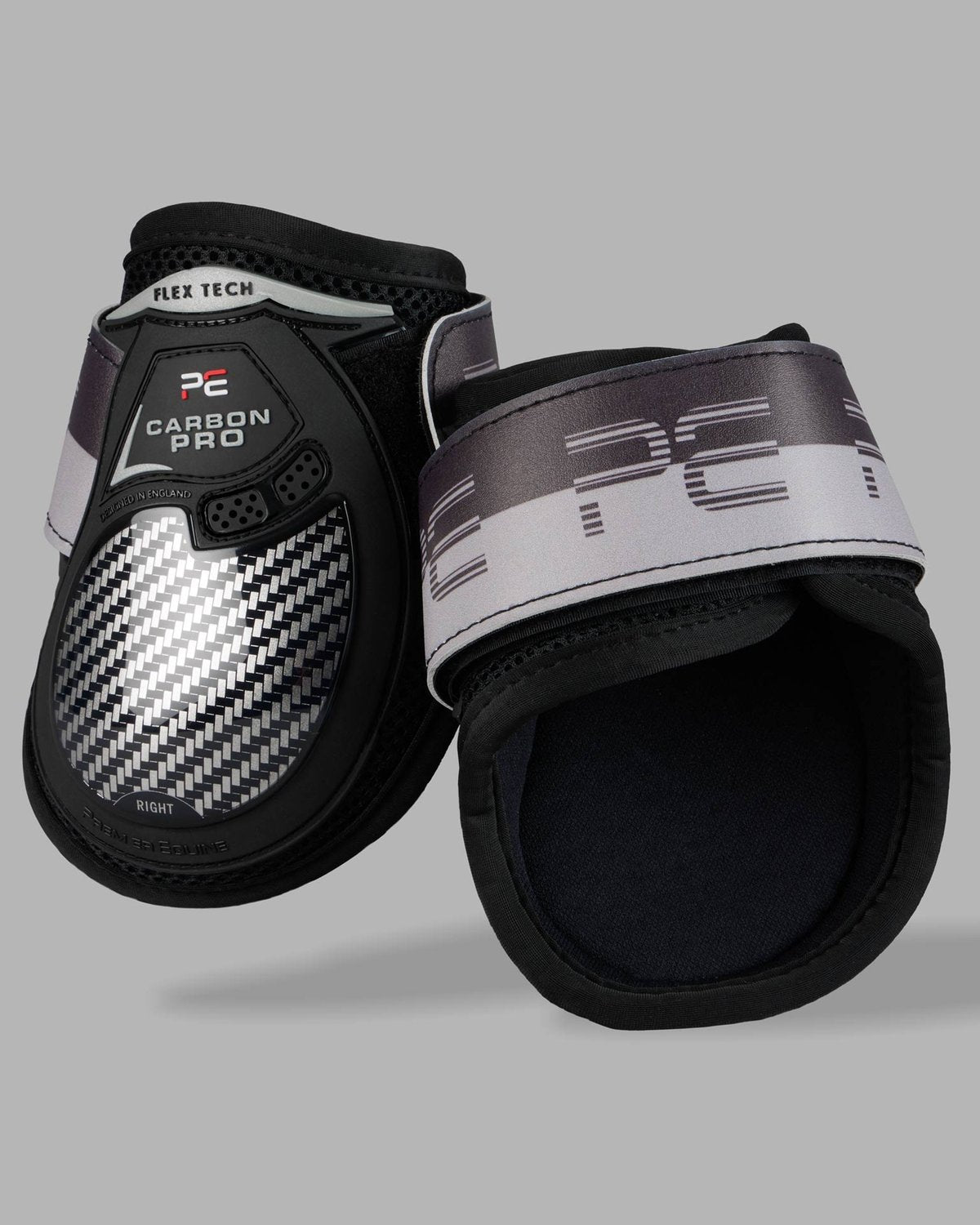 Premier Equine Carbon Pro Fetlock Lite Boots Black. Equestrian Horse Boots For Protection.