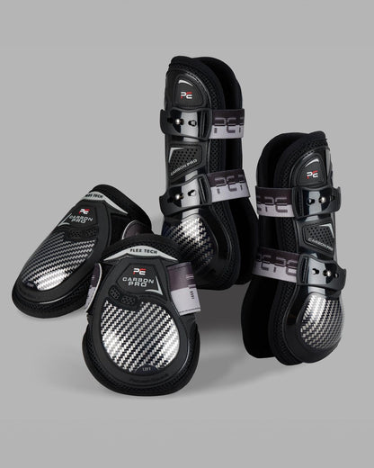 Premier Equine Carbon Pro Fetlock LITE Boots Black: Horse Leg Protection for Equestrian Sports