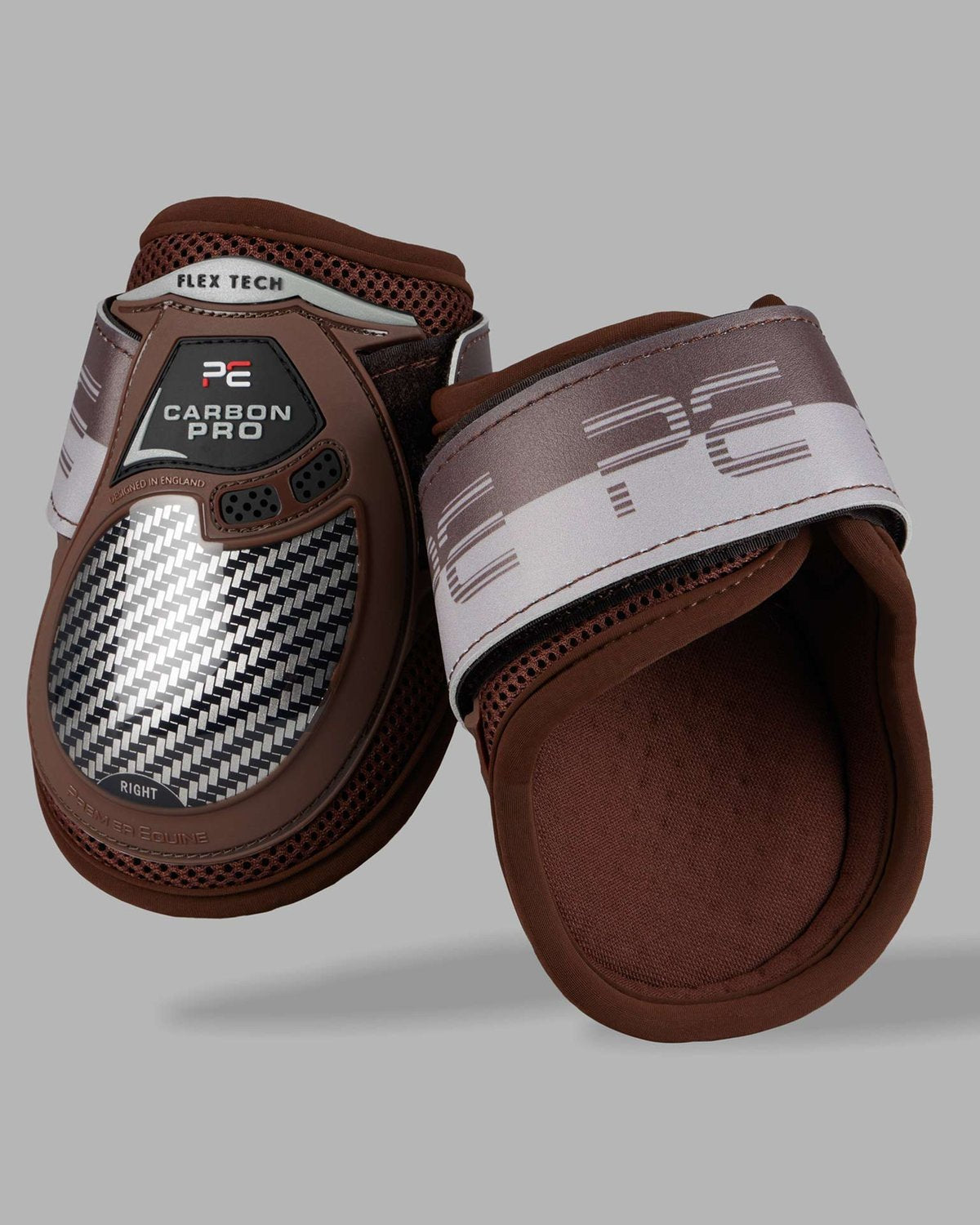 Premier Equine Carbon Pro Fetlock Boots - Brown | Horse Riding Protection | Equiflair