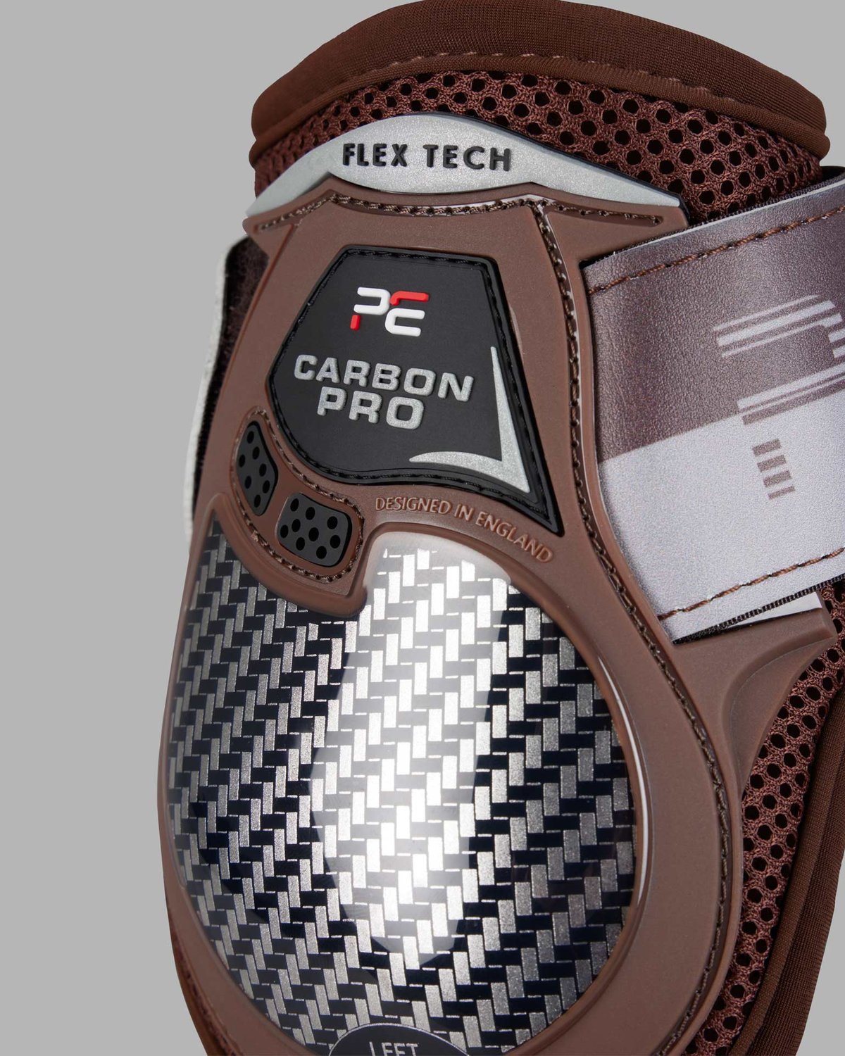 Premier Equine Carbon Pro Fetlock LITE Boots Brown | Equestrian Horse Leg Protection