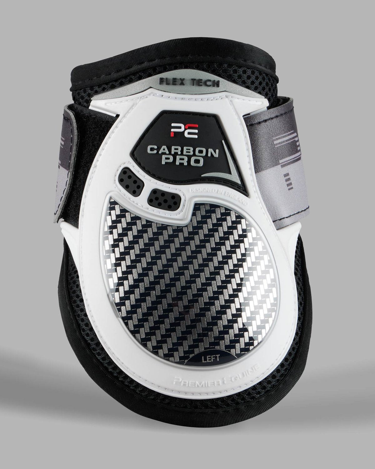 PREMIER EQUINE CARBON PRO Fetlock LITE Boot White - Equestrian Leg Protection at Equiflair