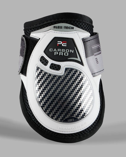 PREMIER EQUINE CARBON PRO Fetlock LITE Boot White - Equestrian Leg Protection at Equiflair