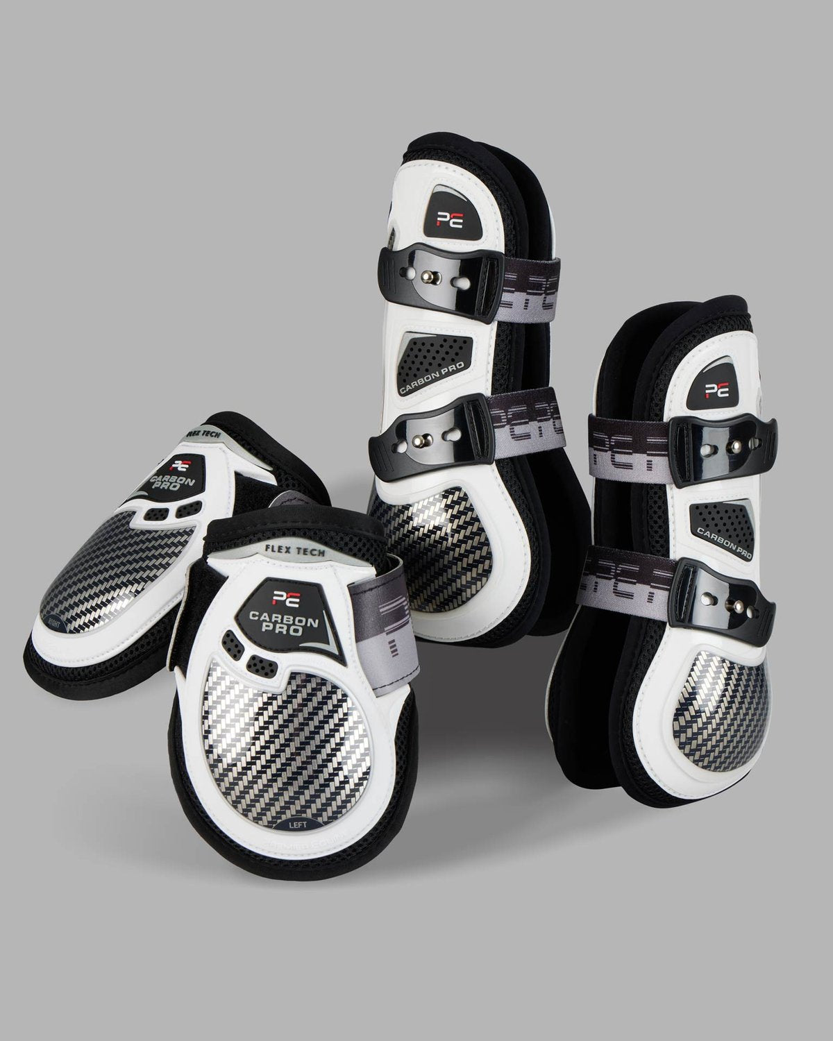 Premier Equine Carbon Pro White Fetlock Boots | Horse Leg Protection Gear
