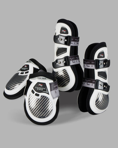 Premier Equine Carbon Pro White Fetlock Boots | Horse Leg Protection Gear
