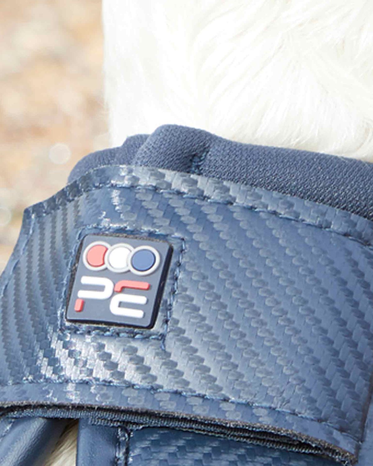 Premier Equine Carbon Tech Kevlar No-Turn Over Reach Boots Navy