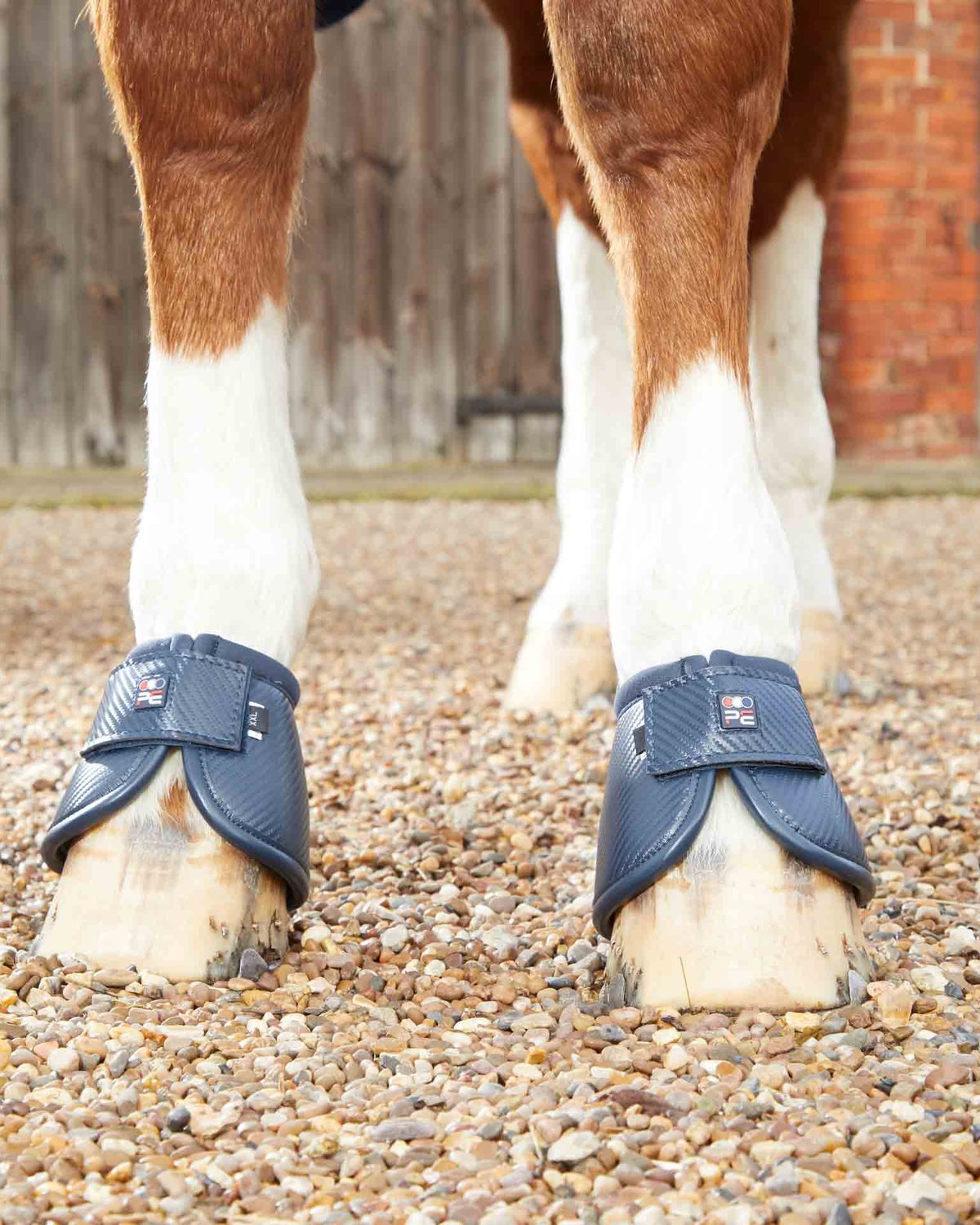 Premier Equine Carbon Tech Kevlar No-Turn Over Reach Boots Navy