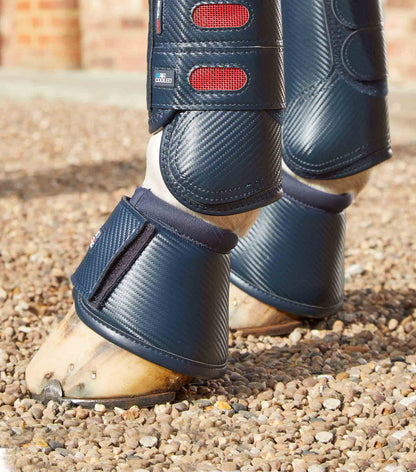 Premier Equine Carbon Navy Over Reach Boots - Horse Leg Protection