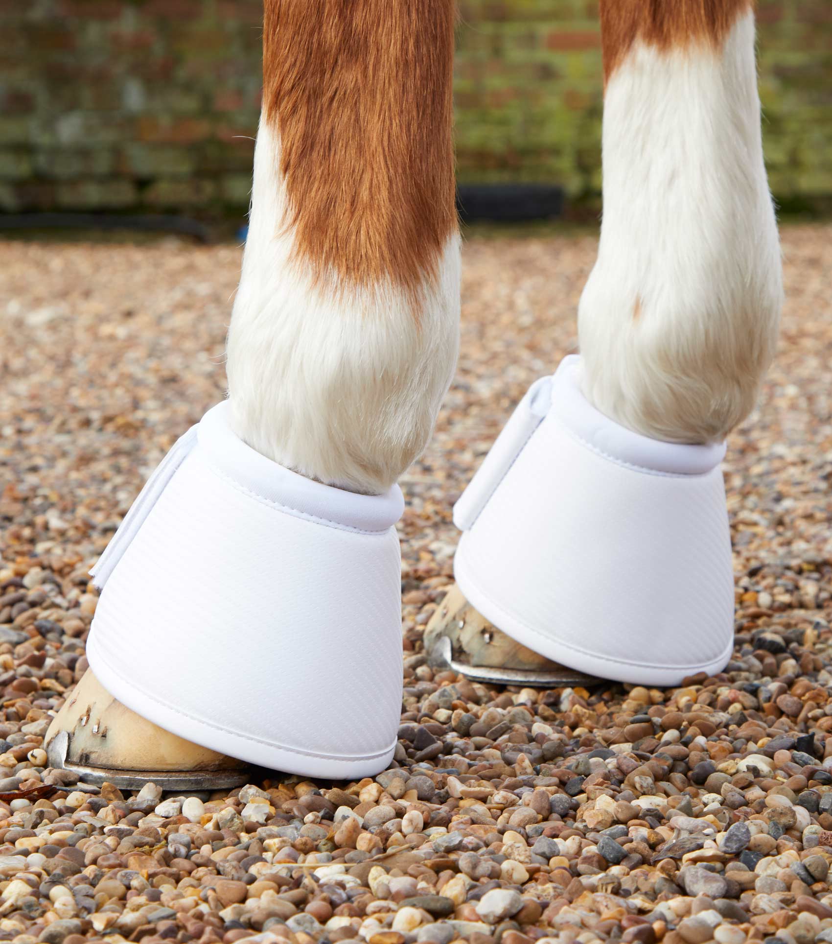 PREMIER EQUINE Carbon Wrap Over Reach Boots White: Premium Horse Leg Protection