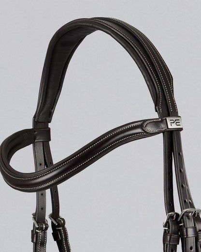 Premier Equine Cassano Snaffle Bridle - Horse Bridle - Brown Italian Leather Equine Equipment