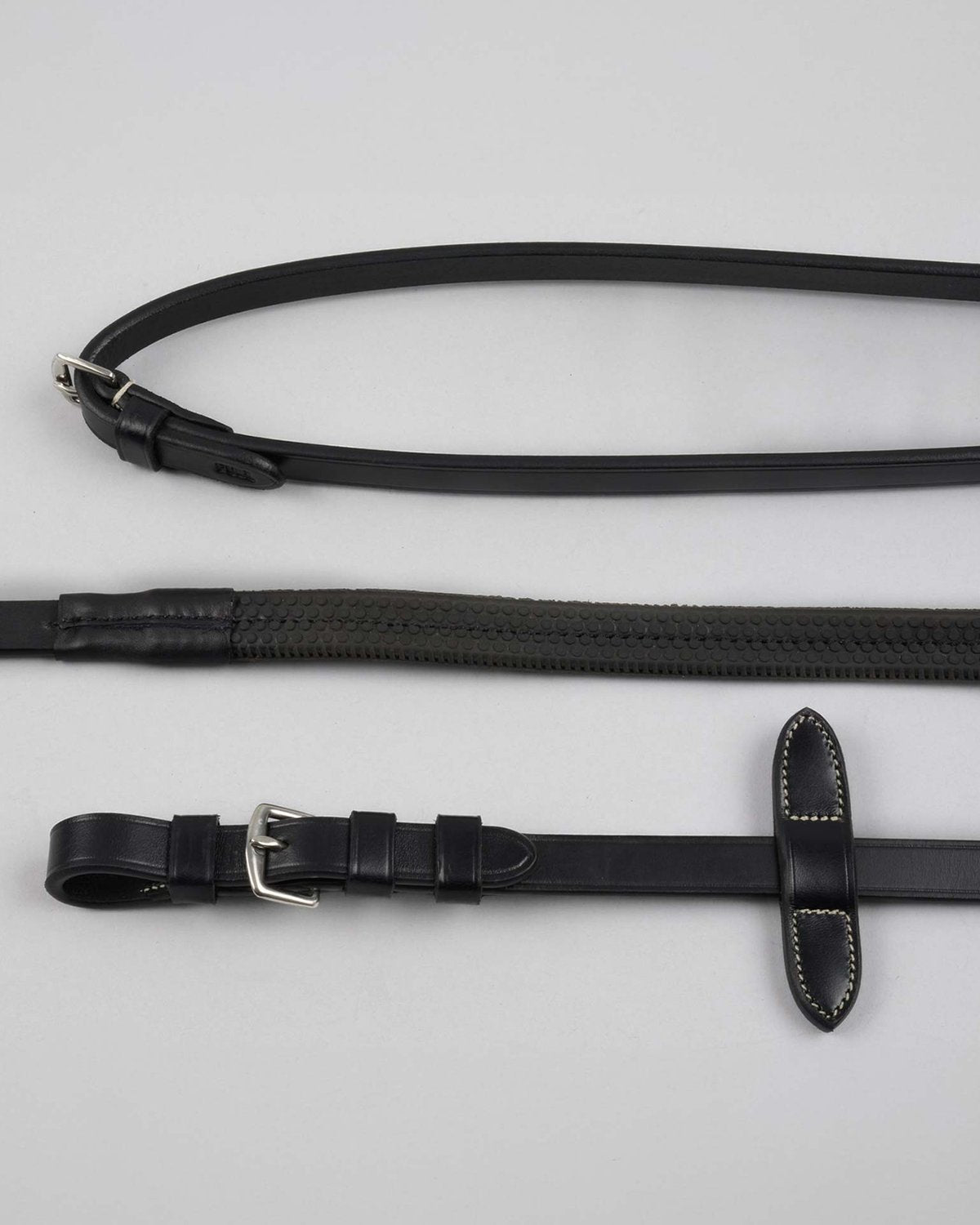 Premier Equine Cassano Rubber Grip Reins Black