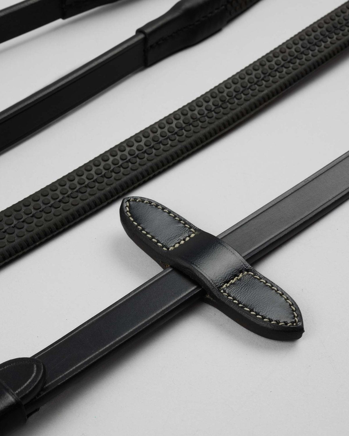 Premier Equine Cassano Rubber Grip Reins Black