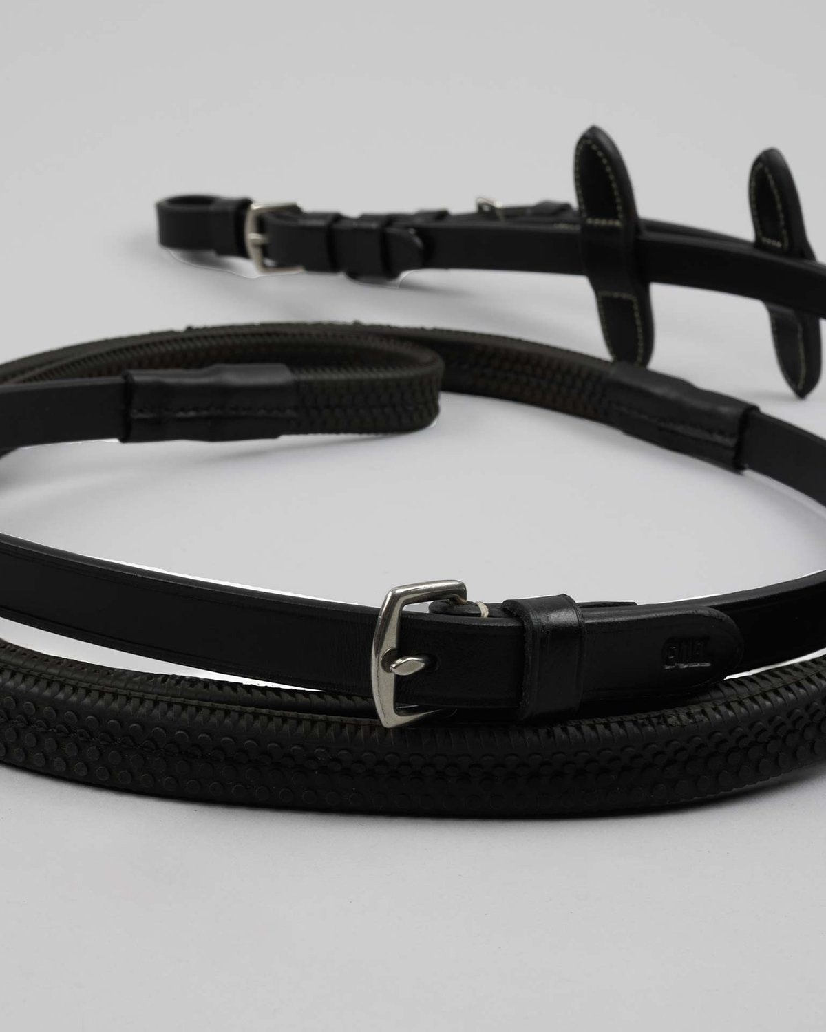 Premier Equine Cassano Rubber Grip Reins Black