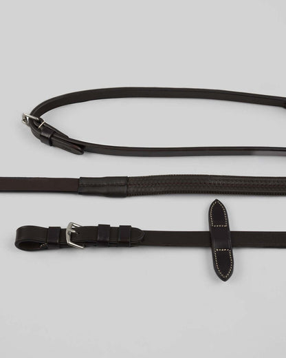 Premier Equine Cassano Rubber Grip Reins Brown