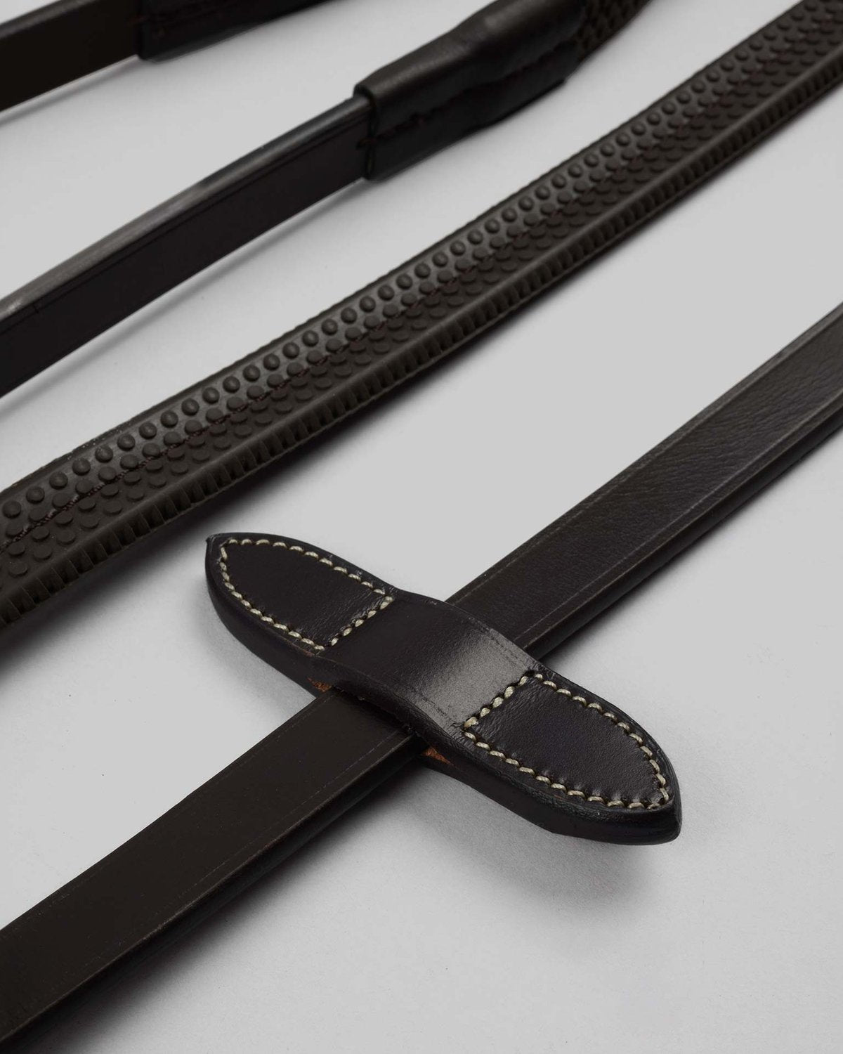 Premier Equine Cassano Rubber Grip Reins Brown