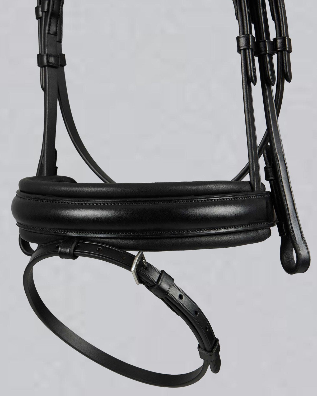 PREMIER EQUINE CASTELLO ANATOMICAL BRIDLE - Black Italian Leather Padded Horse Bridle Equestrian Tack