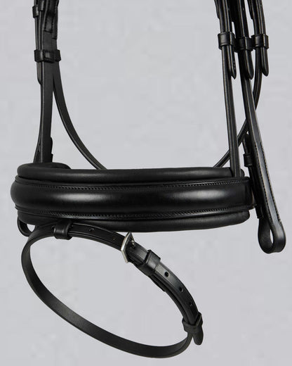 PREMIER EQUINE CASTELLO ANATOMICAL BRIDLE - Black Italian Leather Padded Horse Bridle Equestrian Tack