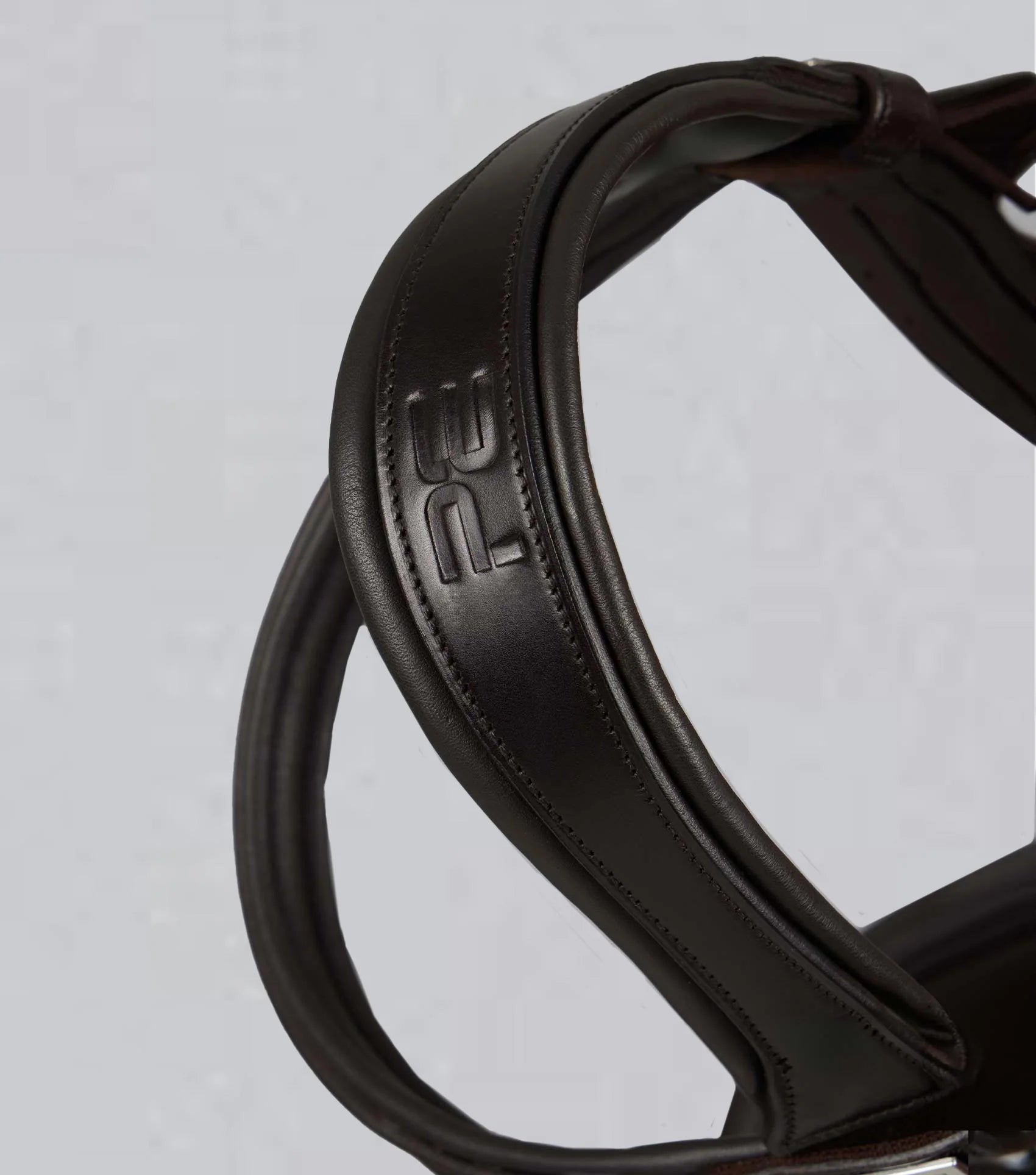 Premier Equine Castello Anatomical Bridle - Brown Leather Horse Riding Headstall