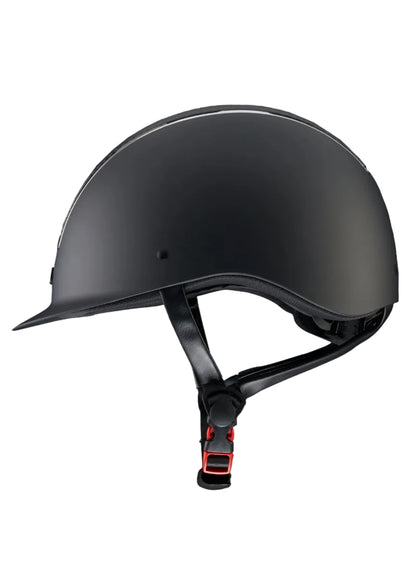 Premier Equine Centauri Black Horse Riding Safety Helmet - Kitemarked, Adjustable Fit, Ventilation, High Gloss Finish