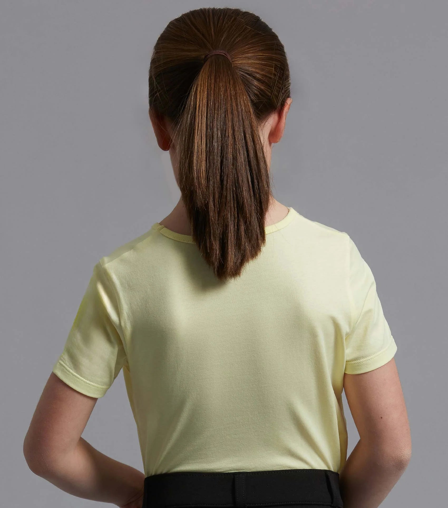PREMIER EQUINE Chiaro Girl's Yellow Cotton Riding T-Shirt - Breathable, Lightweight Equestrian Apparel