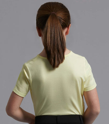PREMIER EQUINE Chiaro Girl's Yellow Cotton Riding T-Shirt - Breathable, Lightweight Equestrian Apparel