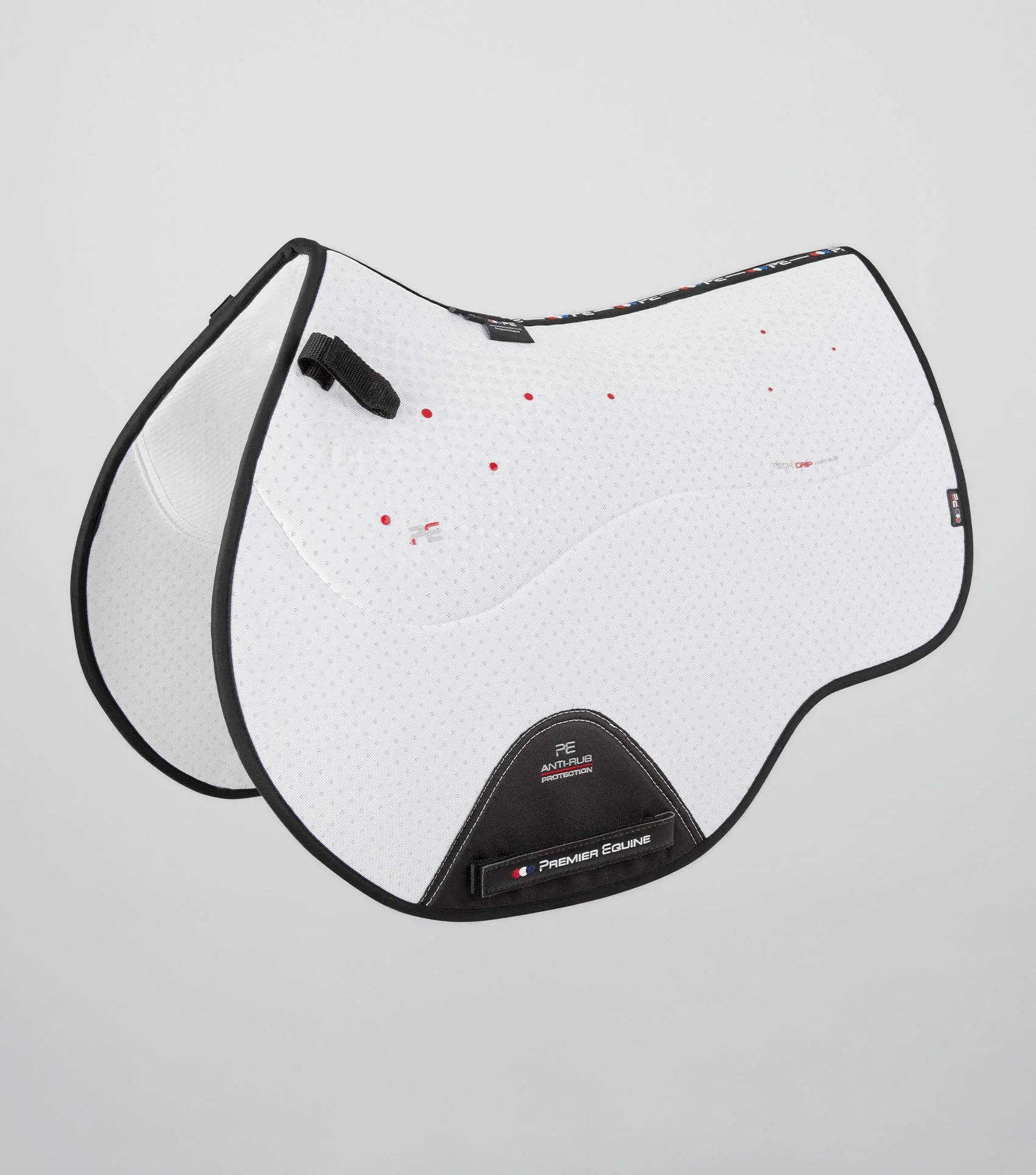 Premier Equine White Saddle Pad - Close Contact Anti-Slip GP Jump Square | Airtechnology Horse Tack