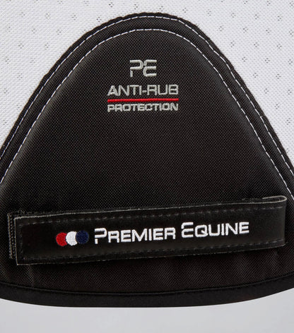 Premier Equine Airtechnology Anti-Slip GP/Jump Square Saddle Pad. White close contact saddle pad detail.