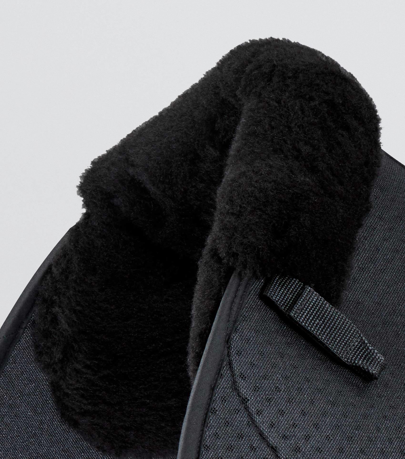 Premier Equine Black Wool Shockproof Saddle Pad: GP/Jump, Airtechnology for Horse Comfort & Protection. Equestrian Gear.