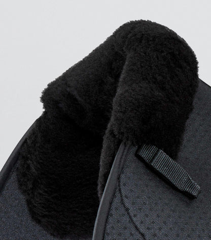 Premier Equine Black Wool Shockproof Saddle Pad: GP/Jump, Airtechnology for Horse Comfort & Protection. Equestrian Gear.