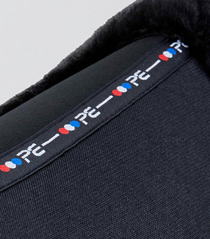 Premier Equine Shockproof Wool GP/Jump Saddle Pad - Black. Close Contact design. Airtechnology. Protects your horse during jumping.