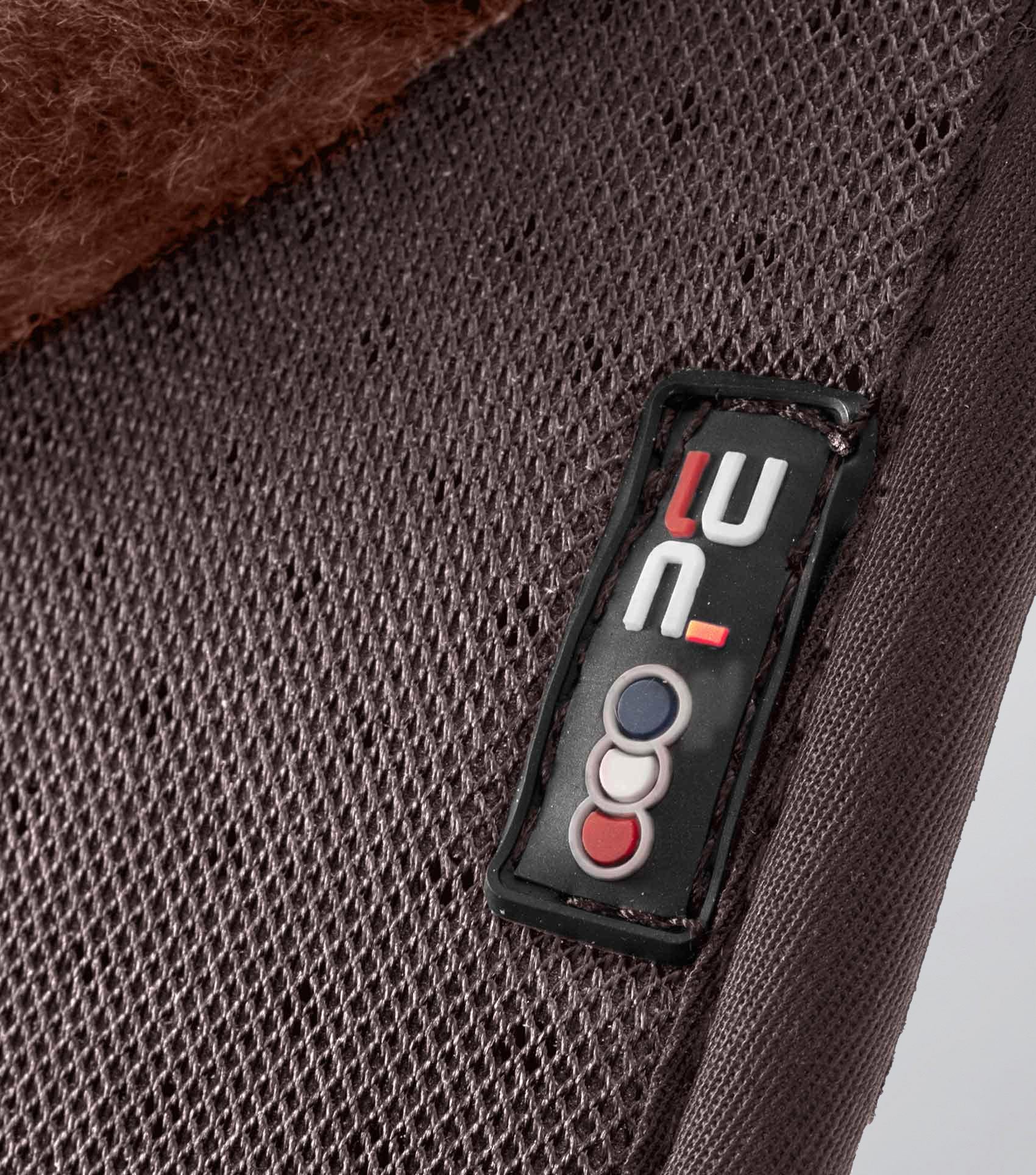 Premier Equine Airtechnology Shockproof Wool Saddle Pad GP/Jump Square Brown - Equestrian Horse Riding