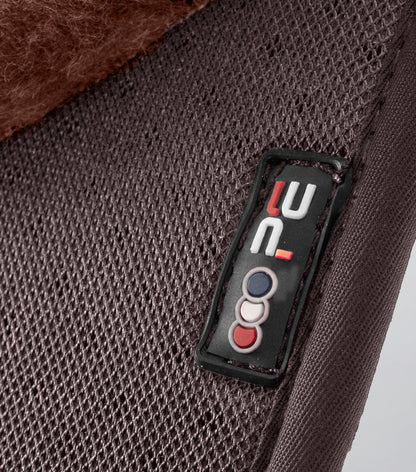 Premier Equine Airtechnology Shockproof Wool Saddle Pad GP/Jump Square Brown - Equestrian Horse Riding