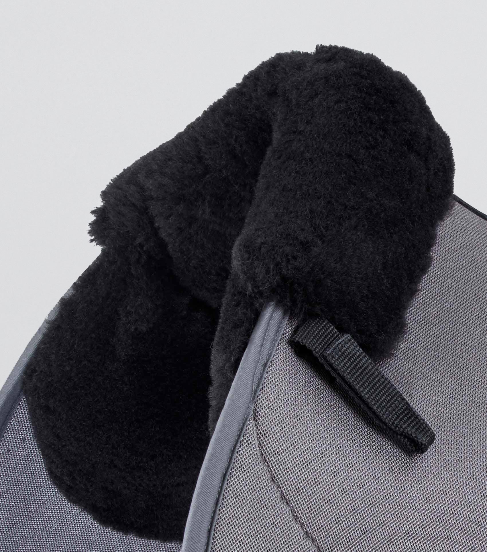 Premier Equine Grey & Black Wool Shockproof Saddle Pad for Horses - GP/Jump Square