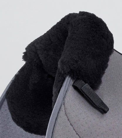Premier Equine Grey & Black Wool Shockproof Saddle Pad for Horses - GP/Jump Square