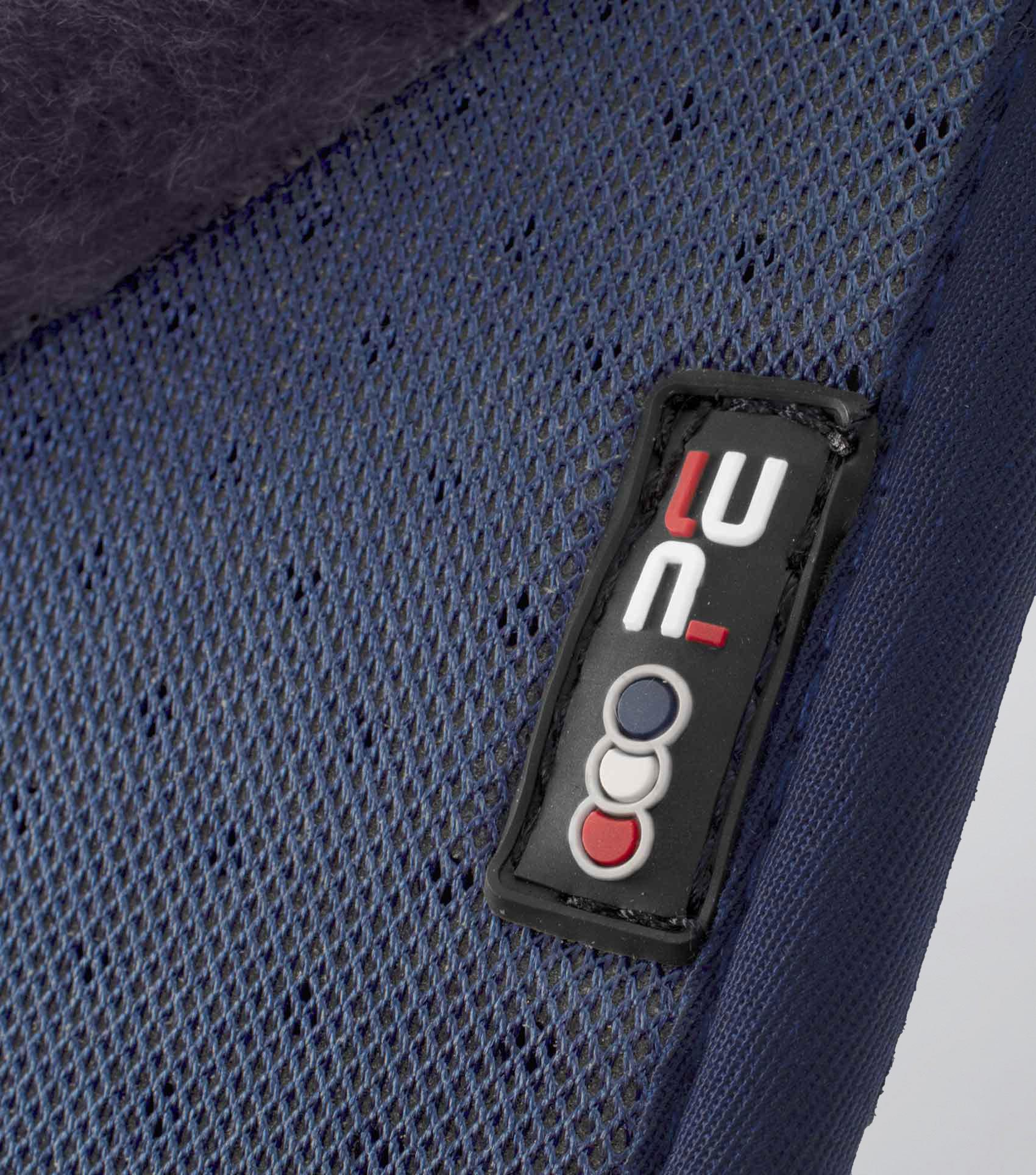 Premier Equine Airtechnology Shockproof Wool Saddle Pad GP/Jump Square Navy/Grey: Comfort and protection for your horse.
