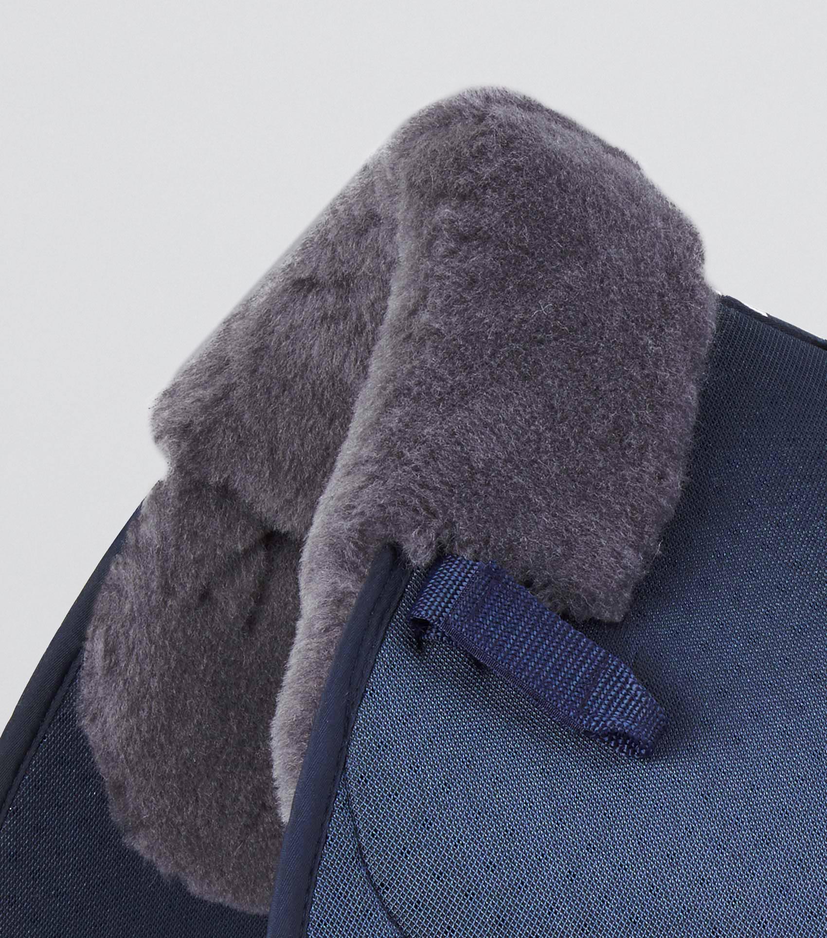Premier Equine Navy/Grey Wool Saddle Pad - Close Contact, Shockproof, AirTechnology Horse Riding Numnah
