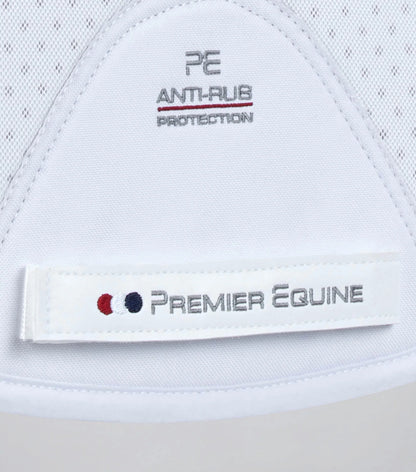 Premier Equine White Saddle Pad - Anti-Rub Protection, Equestrian Gear, Horse Riding Equipment