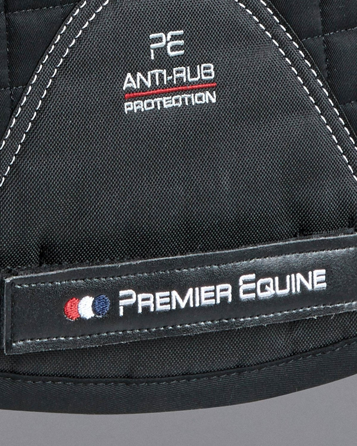 Premier Equine Pony Saddle Pad - Black Merino Wool GP/Jump Square Anti-Rub Protection