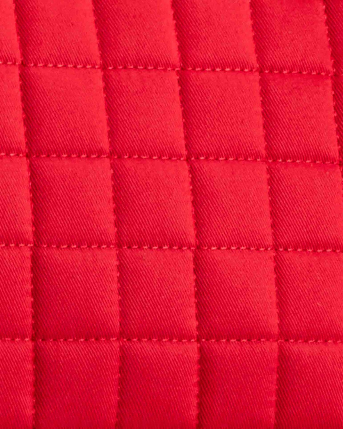 Red Premier Equine Merino Wool Quilted GP/Jump Numnah Saddle Pad close up