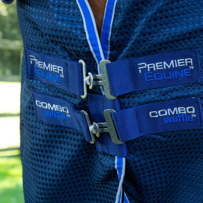 Premier Equine Combo Waffle Cooler Rug for Horses - Lightweight, Breathable, Moisture-Wicking, Integrated Neck Cover.