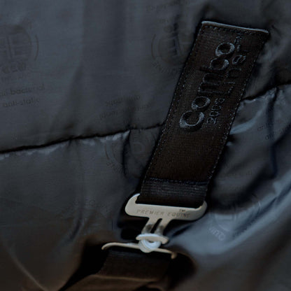 Premier Equine 200g Combo Horse Rug Liner Detail: Antibacterial, Anti-static, Brand Tag, Attachment Hardware.