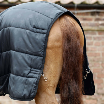 Premier Equine Black Horse Rug Liner Tail Detail: Anti-bacterial, Anti-Static