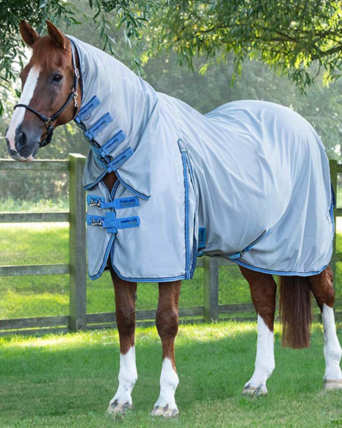 Premier Equine Combo Mesh Air Fly Rug with Surcingles Blue