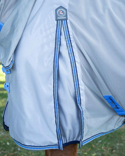 PREMIER EQUINE COMBO MESH AIR FLY RUG with SURCINGLES BLUE | Equiflair