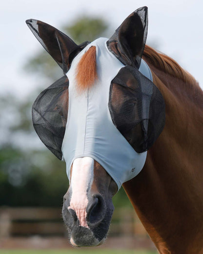 Premier Equine Comfort Tech Lycra Fly Mask Grey
