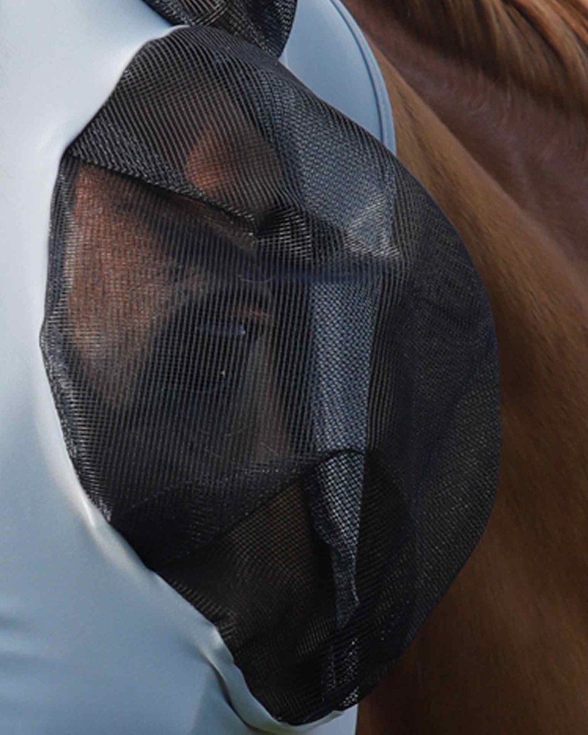 Premier Equine Comfort Tech Lycra Fly Mask Grey