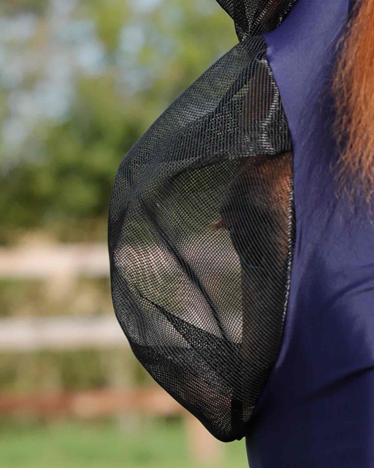 Premier Equine Comfort Tech Lycra Fly Mask Navy