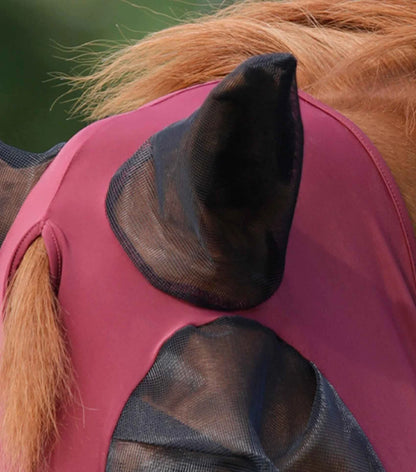Premier Equine Comfort Tech Lycra Fly Mask Xtra Wine
