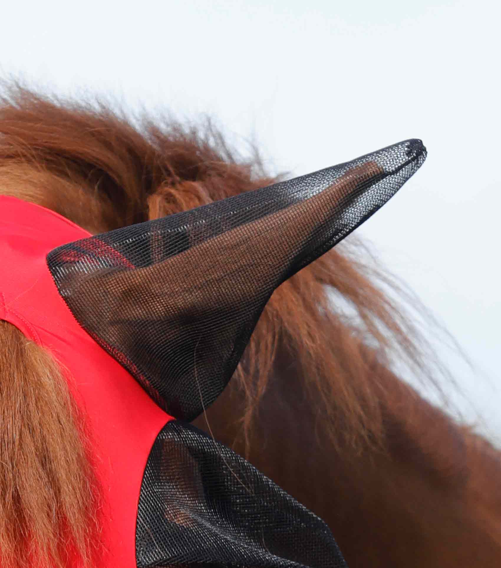 Premier Equine Comfort Tech Lycra Fly Mask Xtra Red